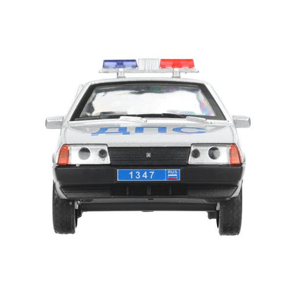 Машина металл свет-звук LADA ваз-21099 13cm,ПОЛИЦИЯ серебряный кор.технопарк Технопарк в кор.2*36шт