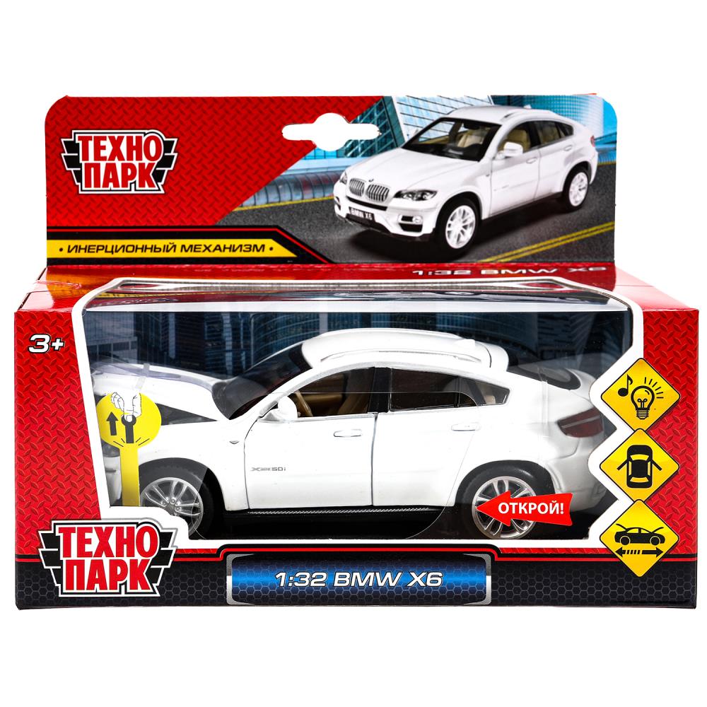 Машина металл свет-звук BMW X6, 15,5 см, двери, капот, багажник, инерция Технопарк в кор.2*24шт