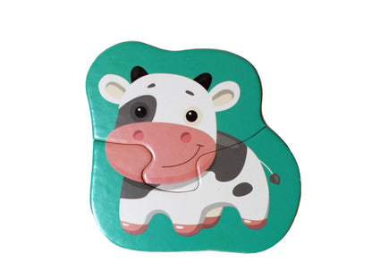 Пазлы контурные Половинки "Домашние животные" Baby Toys (8 карт. 16 эл)