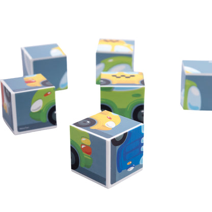 Кубики "Городской транспорт" (без обклейки) 6 шт Baby Toys