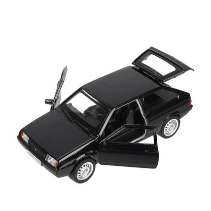 Машина металл LADA -2108 "СПУТНИК", 11,7 см, двери, баг., ин., черный, кор. Технопарк в кор.2*36шт