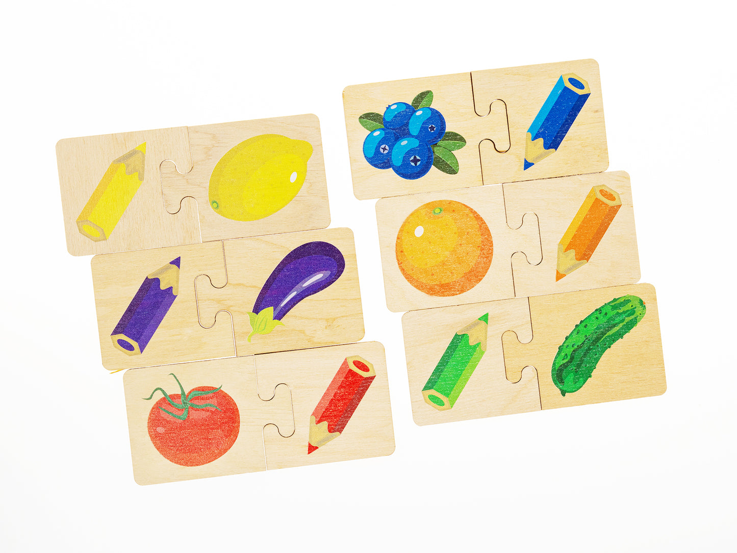 Игра развивающая деревянная "Цвета" (парные пазлы)