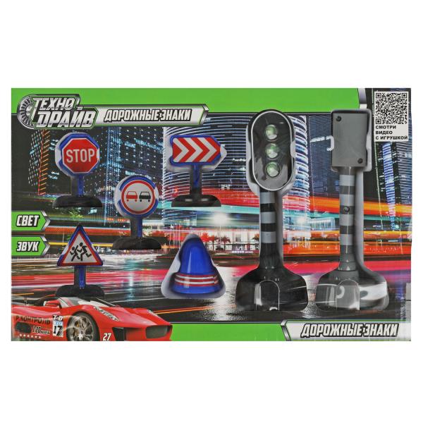Настольная игра дорожные знаки, свет-звук, кор.32*20,7*6см ТЕХНОДРАЙВ в кор.2*30шт