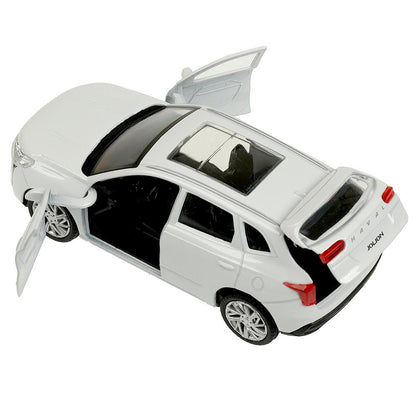 Машина металл haval jolion 12 см, двери, багаж, белый, кор. Технопарк в кор.2*36шт