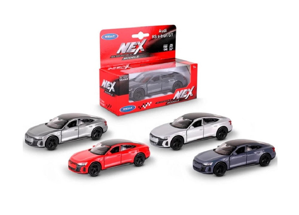 Welly. Машинка 1:38 "Audi e-tron GT", металл, пруж. мех., цвет в ассорт. арт.43809W