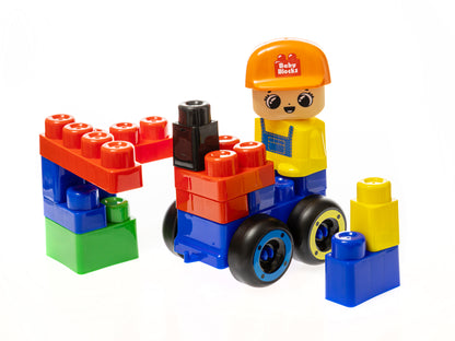 Конструктор пластиковый На стройке 21 деталь Baby Blocks