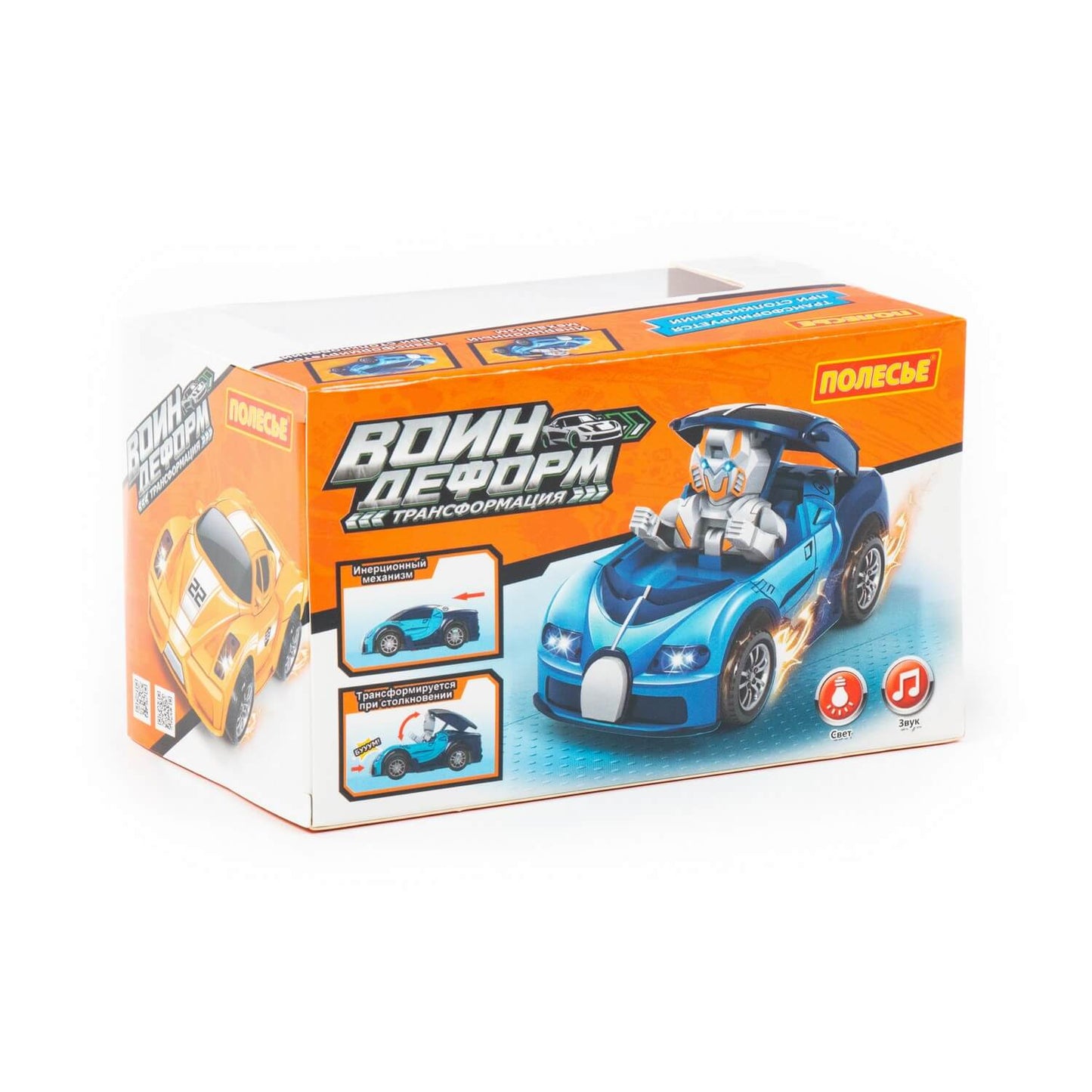 "ВОИН ДЕФОРМ" №2, АВТОМОБИЛЬ ИНЕРЦИОННЫЙ (СО СВЕТОМ И ЗВУКОМ) (В КОРОБКЕ) в кор.12шт