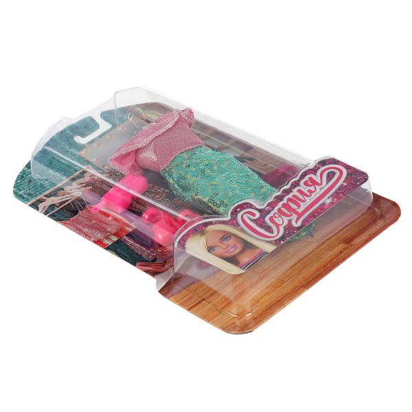 Аксессуары для кукол 29 см комп. нарядной одежды и акс для Софии,блистер КАРАПУЗ в кор.36шт