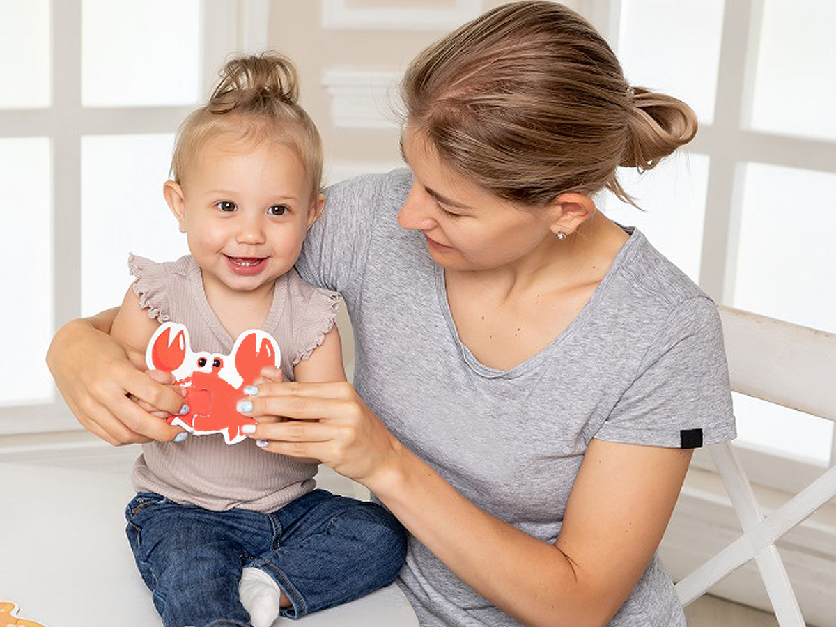 Пазлы контурные "Обитатели моря" Baby Toys (5 карт. 14 дет)