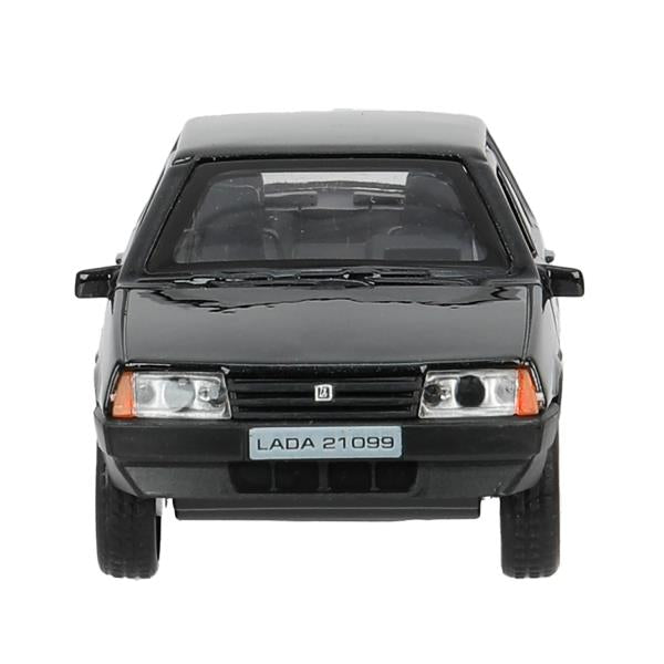 Машина металл свет-звук LADA 21099"спутник",12см,откр дв,баг,инер,черный,кор Технопарк в кор.2*36шт
