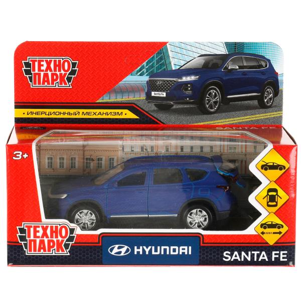 Машина металл HYUNDAI SANTAFE SOFT 12 см, двери, багаж, инерw, СИНИЙ, кор. Технопарк в кор.2*36шт