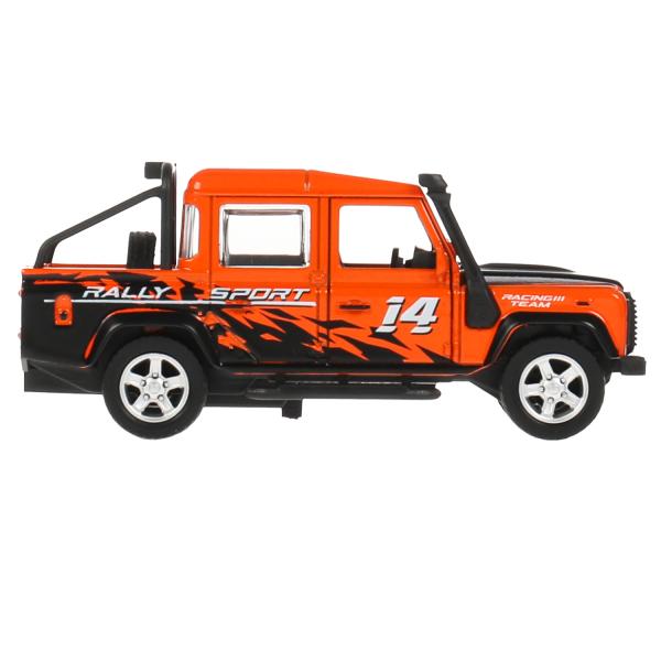 Машина металл LAND ROVER DEFENDER PICKUP САФАРИ 12 см, двери, багажн, кор. Технопарк в кор.2*36шт