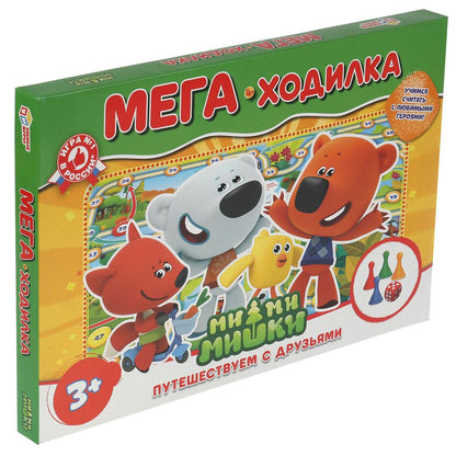 Ми-ми-мишки. Путешествуем с друзьями. Настольная игра-ходилка мега А3. в кор. Умные игры в кор.20шт