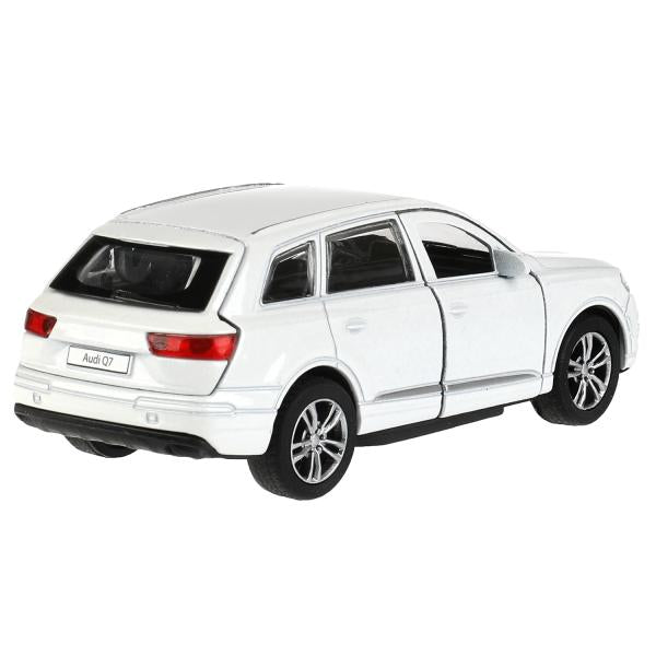 Машина металл AUDI Q7 длина 12 см, двер, багаж, инер, белый, кор. Технопарк в кор.2*36шт