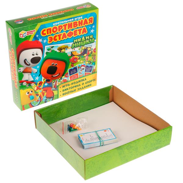 Ми-ми-мишки. Спортивная эстафета. Настольная игра-квадрат. 40 карт.250х250мм. Умные игры в кор.10шт