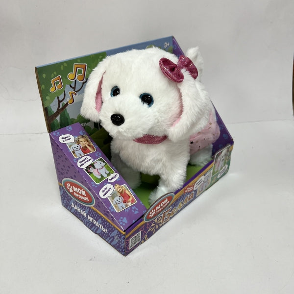 Интерактивный щенок лесси 22см, ходит, поводком, в кор. МОЙ ПИТОМЕЦ в кор.12шт