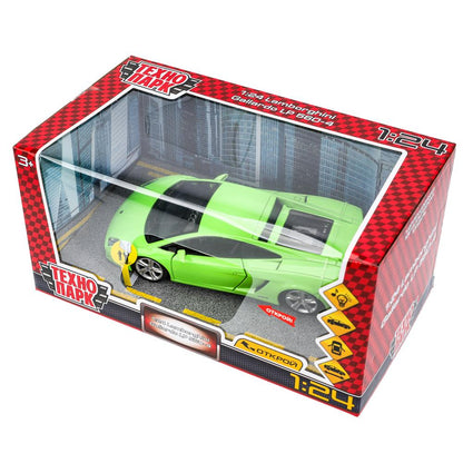 Машина металл свет-звук lamborghini gallardo lp 560-4, 18 см, двери,багажник Технопарк в кор.2*6шт