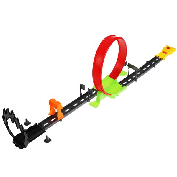 Автотрек с катапультой, динозавр, кор.52*31,7*6,9см ТЕХНОДРАЙВ в кор.2*12шт