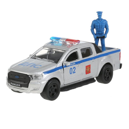 Машина металл FORD ranger, 12 см, дв., баг., инер.+фигур. 4,5см, в ассор. Технопарк в кор.2*24шт