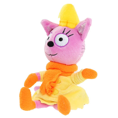 Игрушка мягкая ТРИ КОТА лапочка в зимней одежд, 13см, муз. чип, в Пак. "МУЛЬТИ-ПУЛЬТИ" в кор.24шт