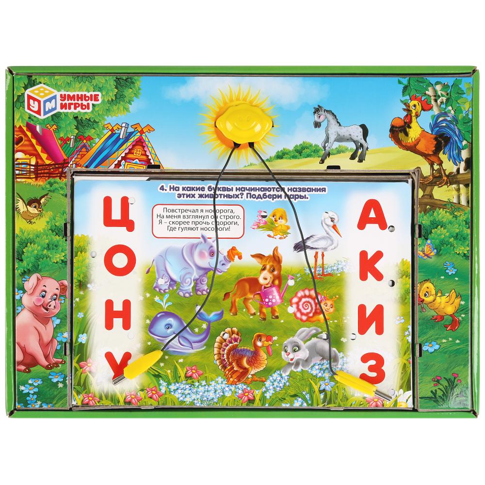 Электровикторина Азбука животных и счет, М.Дружинина, со светом в русс. кор. ТМ "Умка" в кор.24шт