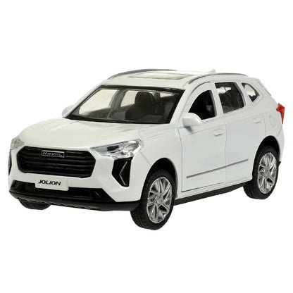 Машина металл haval jolion 12 см, двери, багаж, белый, кор. Технопарк в кор.2*36шт
