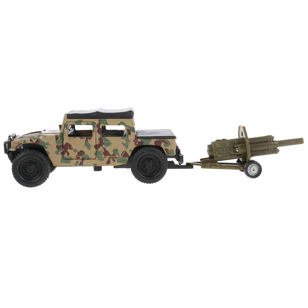 Машина металл HUMMER h1 вс ПИКАП, 11 см, дв., баг., инер.+пушка, кор Технопарк в кор.2*12шт