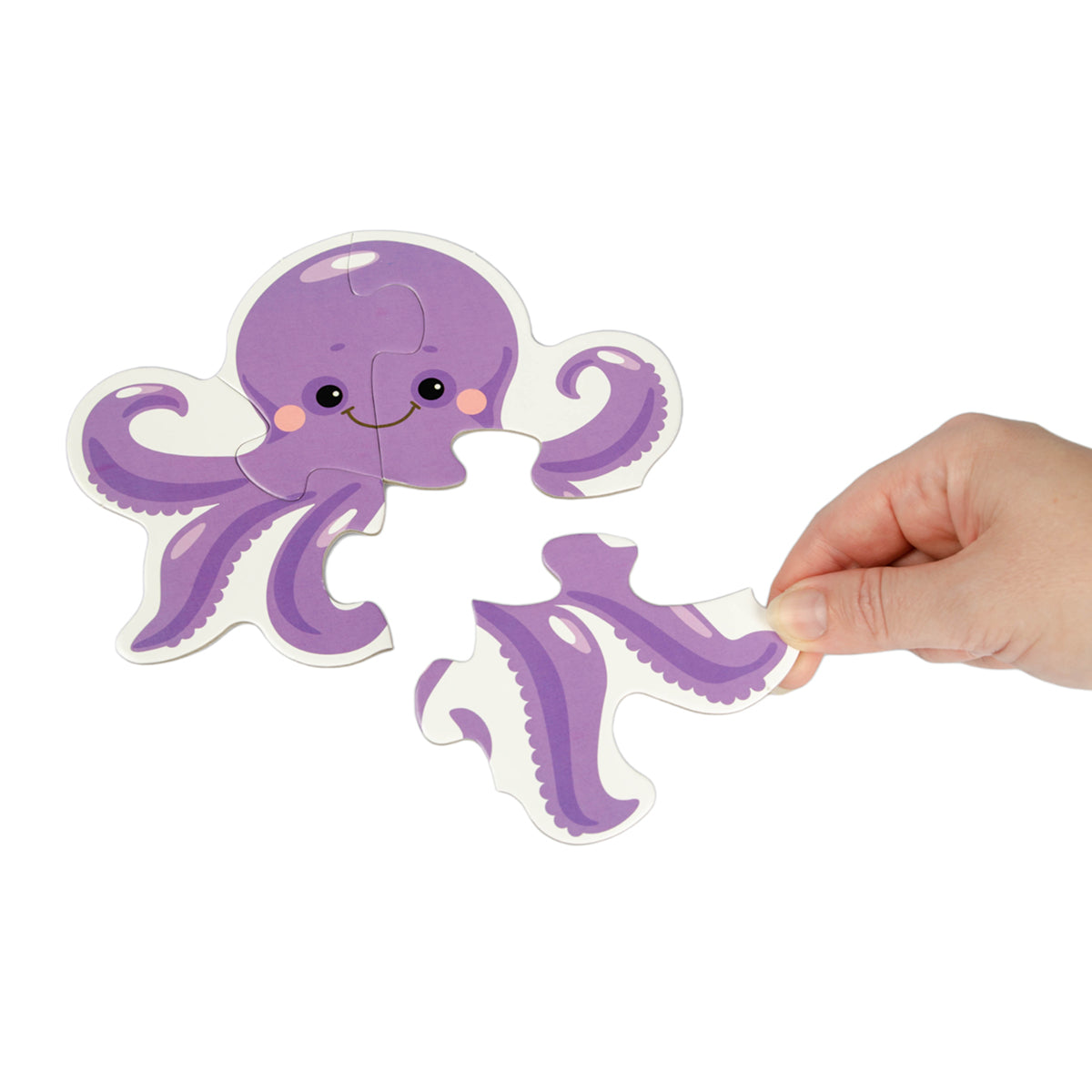 Пазлы контурные "Обитатели моря" Baby Toys (5 карт. 14 дет)