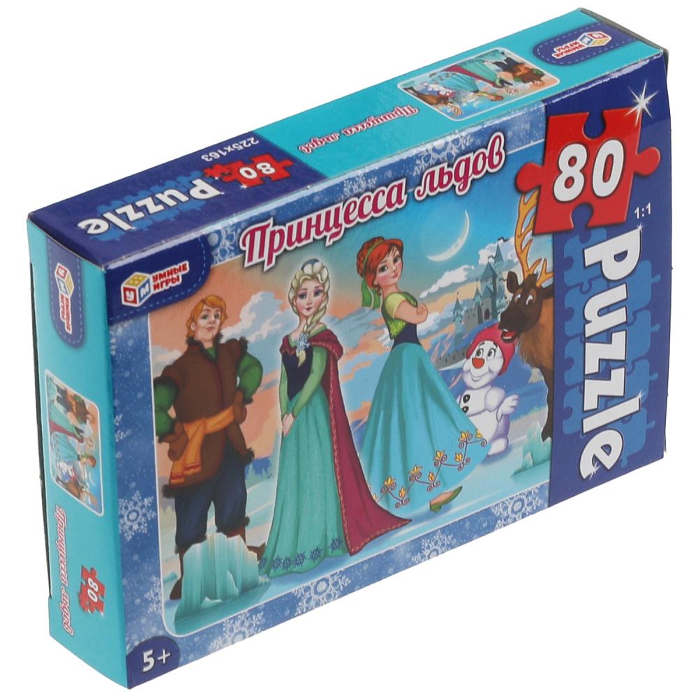 Принцесса льдов. Пазлы классические в коробке. Пазл 80 деталей. Умные игры в уп.16шт в кор.8уп