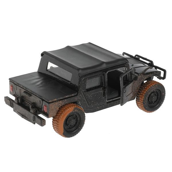 Машина металл HUMMER h1 ПИКАП с грязью, 12 см, дв., баг., инерц., кор. Технопарк в кор.2*24шт