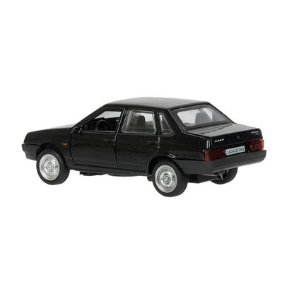 Машина металл свет-звук LADA 21099"спутник",12см,откр дв,баг,инер,черный,кор Технопарк в кор.2*36шт