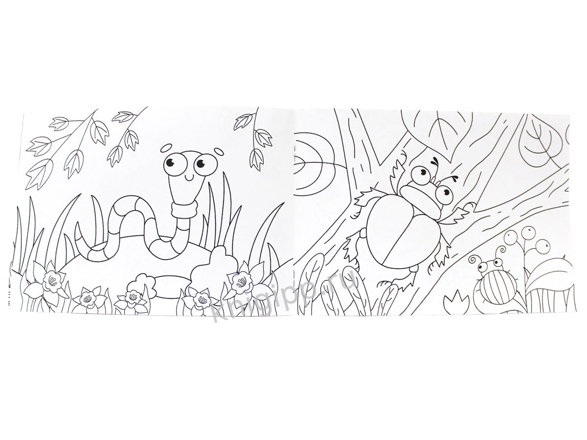 РАСКРАСКИ А5 эконом. альбомные. В МИРЕ БУКАШЕК