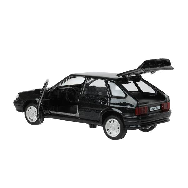 Машина металл LADA -2114 "SAMARA", 12 см, двери, багаж, инерц., черный, кор. Технопарк в кор.2*36шт