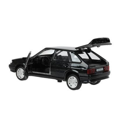Машина металл LADA -2114 "SAMARA", 12 см, двери, багаж, инерц., черный, кор. Технопарк в кор.2*36шт