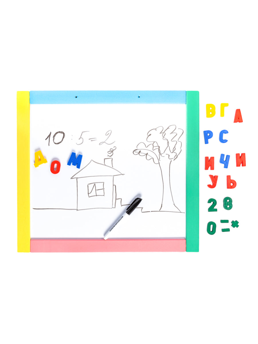 Доска комбинированная №3, настенная (рус.алф, цифры, знаки, h35 мм) цв.