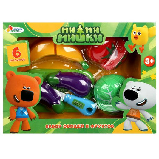 Набор овощей и фруктов, Ми-ми-мишки в кор. 25*6*18,5см ИГРАЕМ ВМЕСТЕ в кор.2*24шт
