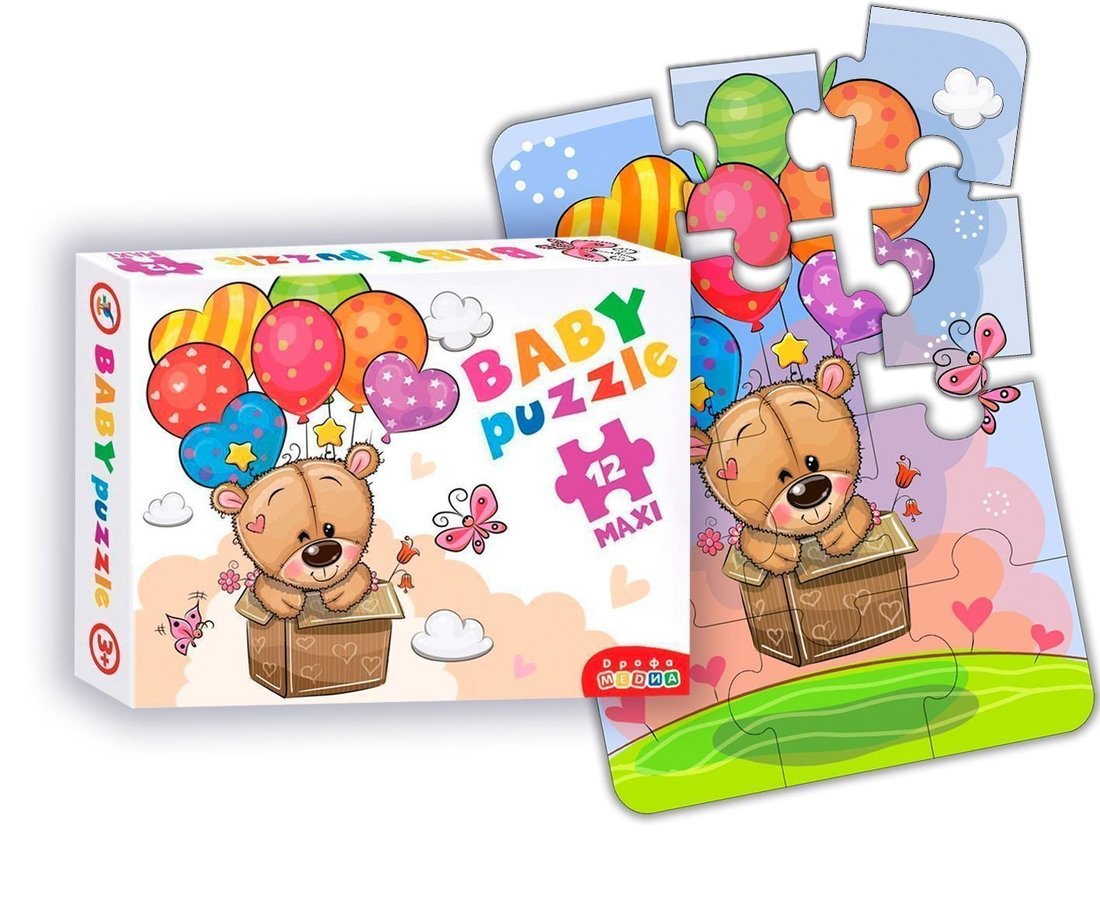 Дрофа. Baby Puzzle. "Мишка и воздушные шары" арт.3844
