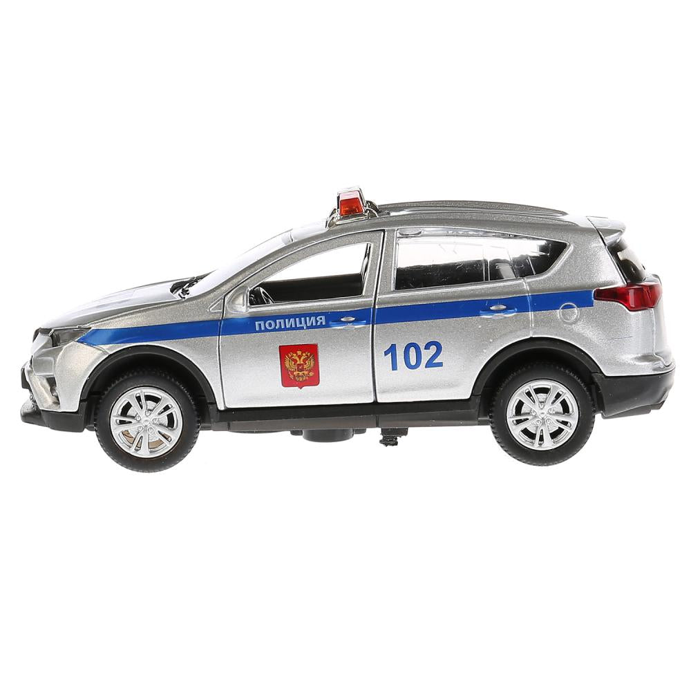 ТМ Технопарк.Машина металл"TOYOTA RAV4 ПОЛИЦИЯ",дл 12 см, св-зв, откр дв, багаж, инерц. в кор.2*36шт