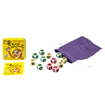 ИГРА НАСТОЛЬНАЯ "КОТ МЫШЕЛОВ" (ЖЕСТЯНАЯ КОРОБОЧКА) в кор.42шт