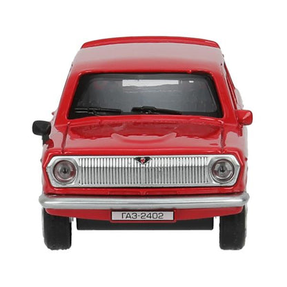 Машина металл ГАЗ -2402 "волга" дл 12 см, откр дв, багаж, инерц, крас., кор. Технопарк в кор.2*36шт
