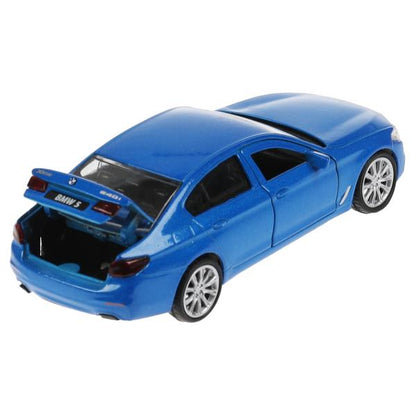 Машина металл BMW 5-ER SEDAN M-SPORT 12 см, двери, багаж, син, кор. Технопарк в кор.2*36шт