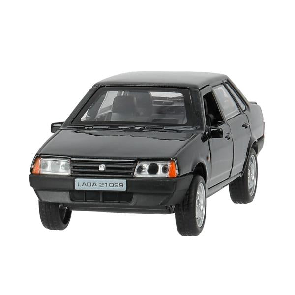 Машина металл свет-звук LADA 21099"спутник",12см,откр дв,баг,инер,черный,кор Технопарк в кор.2*36шт