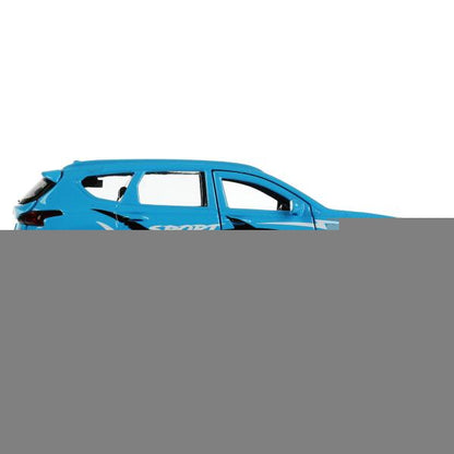 SANTAFE2-12SRT-BU338054 Машина металл HYUNDAI SANTAFE SPORT 12 см, двер, багаж, инерц, голубой, кор.