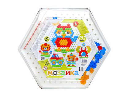 Мозаика шестигранная "Сова" 152 эл (шестигранная пласт.коробка)