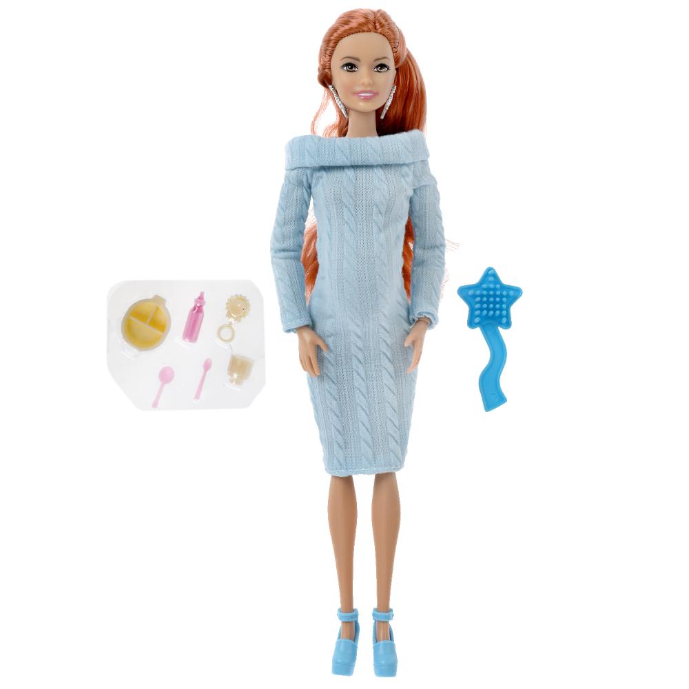 Кукла 29 см София беременная, руки и ноги сгибаются, в комплекте акс КАРАПУЗ в кор.24шт