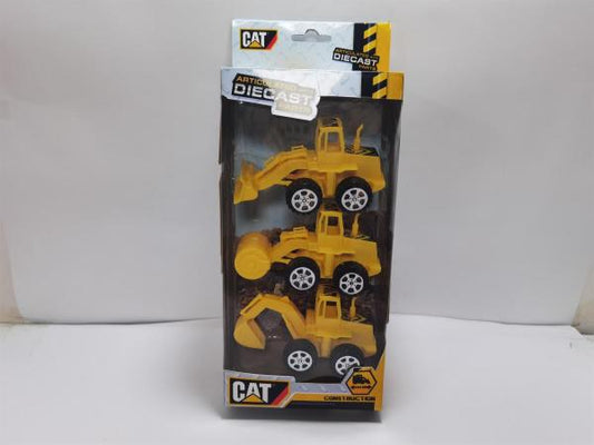 Технопарк. Набор из 3-х машин "Стройтехника Сat" арт.2103C253 (144) 11 см, пластик, подвиж. дет.