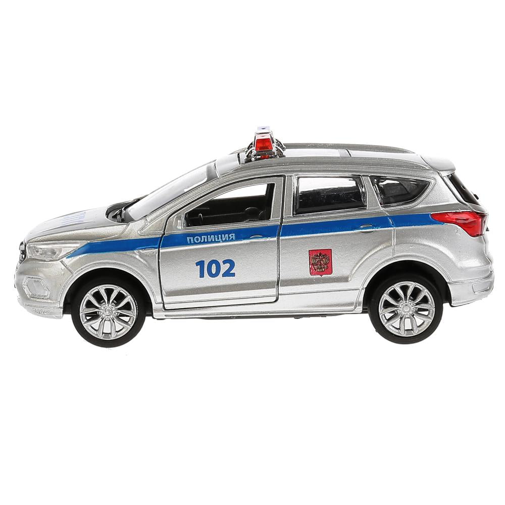 ТМ Технопарк. Машина металл "FORD KUGA ПОЛИЦИЯ" 12см, открыв. двери, инерц. в кор. в кор.2*36шт