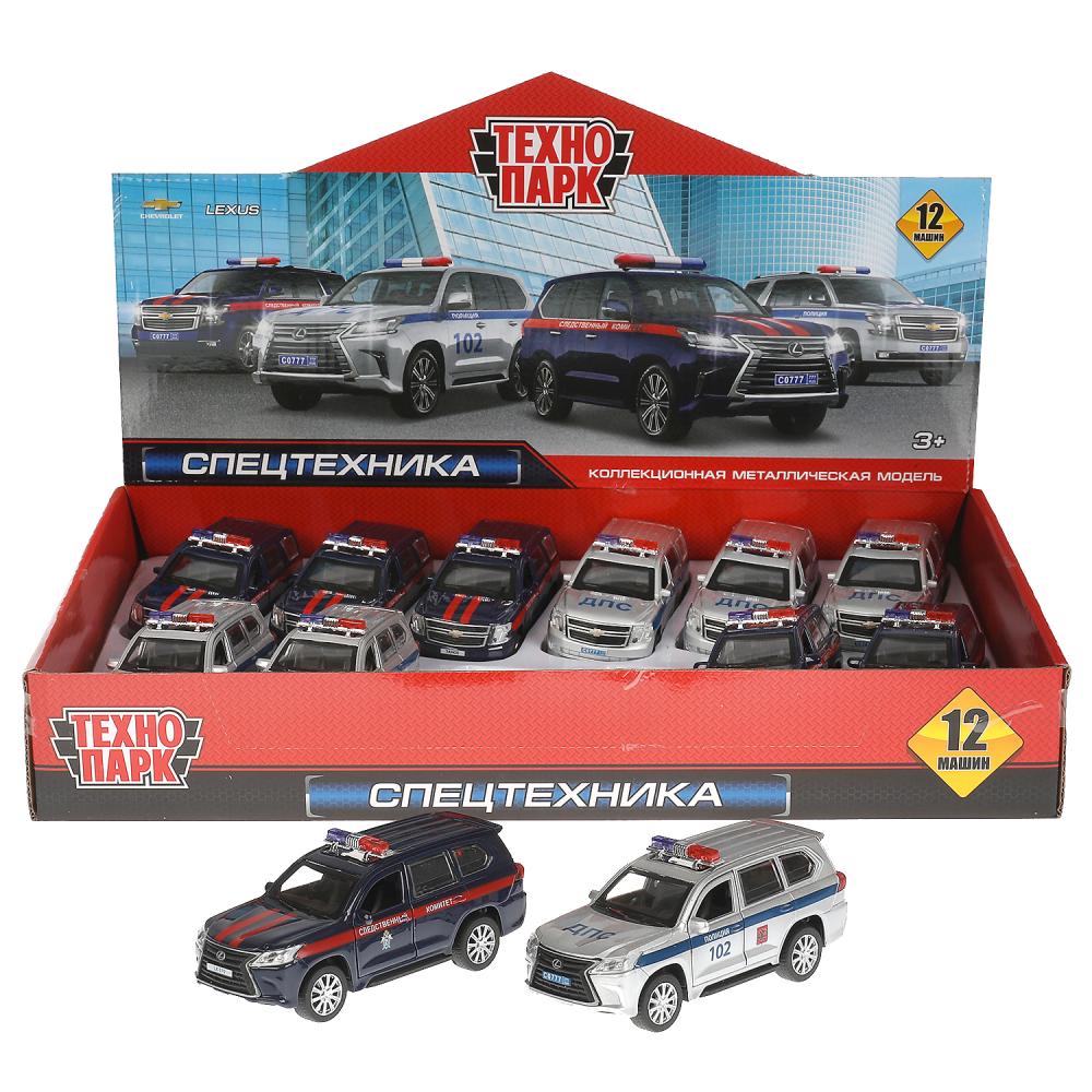 Машина металл CHEVROLET TAHOE/LEXUS LX570 12 см,двери,багаж,инер,ассорт. Технопарк уп-12шт в кор.6уп
