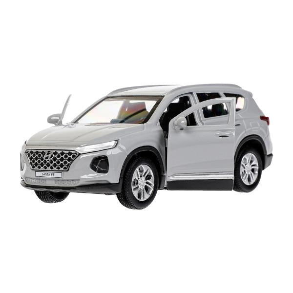 Машина металл HYUNDAI SANTAFE 12 см, двери, багаж, инерц, темно серый, кор. Технопарк в кор.2*36шт