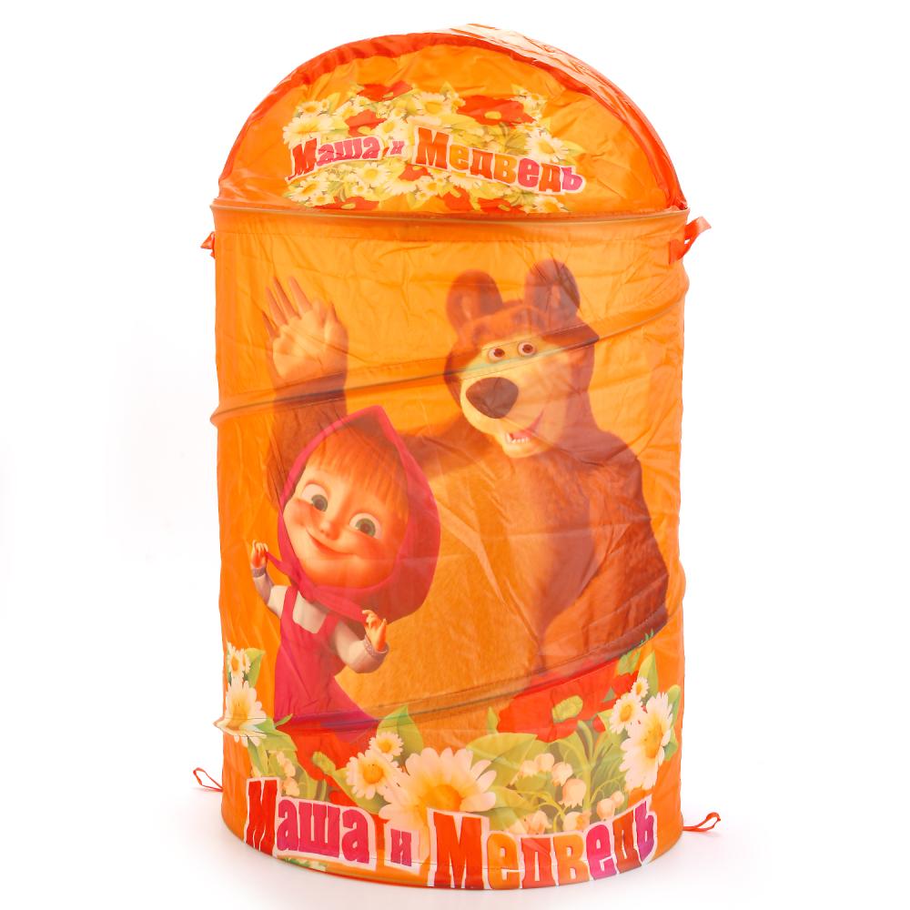 КОРЗИНА ДЛЯ ИГРУШЕК "ИГРАЕМ ВМЕСТЕ" "МАША И МЕДВЕДЬ" В ПАК. 43*60*3СМ в кор.24шт